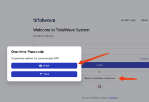 Tidalwave One-Time Passcode
